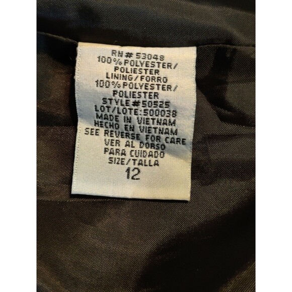 NW Collections Party Dress Spaghetti Strap Lined Black/Ivory Size 12 - Picture 7 of 12